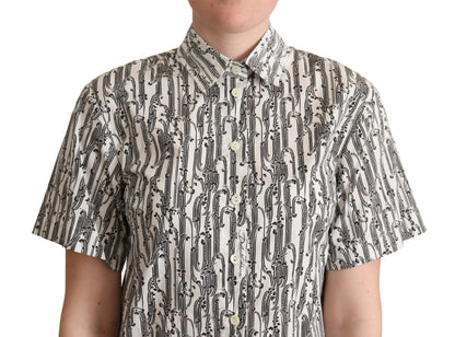 Chemise blanche à col floral Dolce & Gabbana