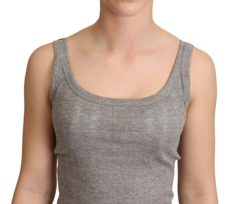 Débardeur en coton et modal gris de Dolce &amp; Gabbana
