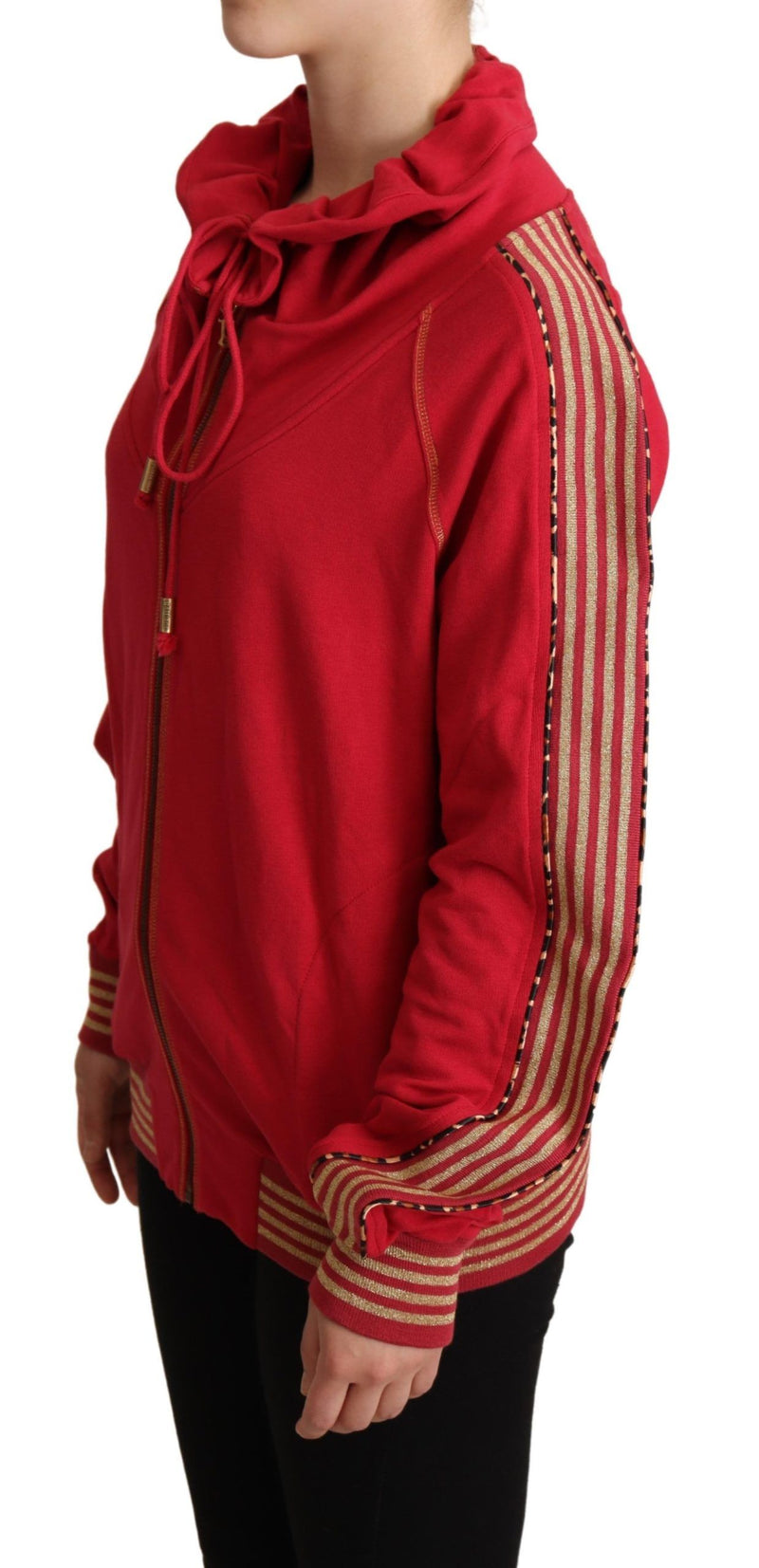Sweat à capuche zippé rouge de John Galliano