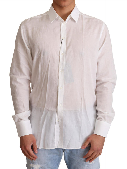 Chemise MARTINI en coton blanc à motifs floraux de Dolce & Gabbana