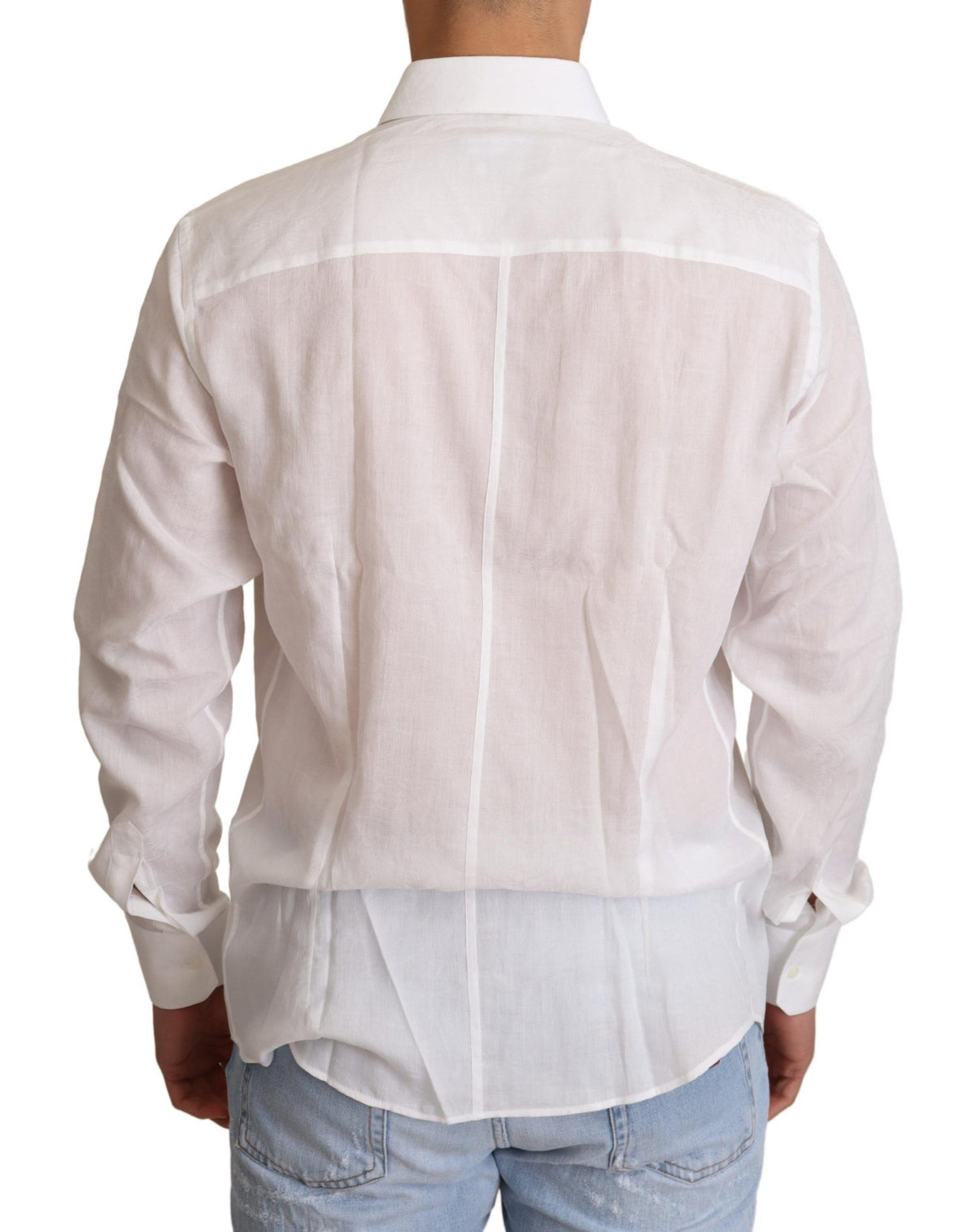 Chemise MARTINI en coton blanc à motifs floraux de Dolce &amp; Gabbana