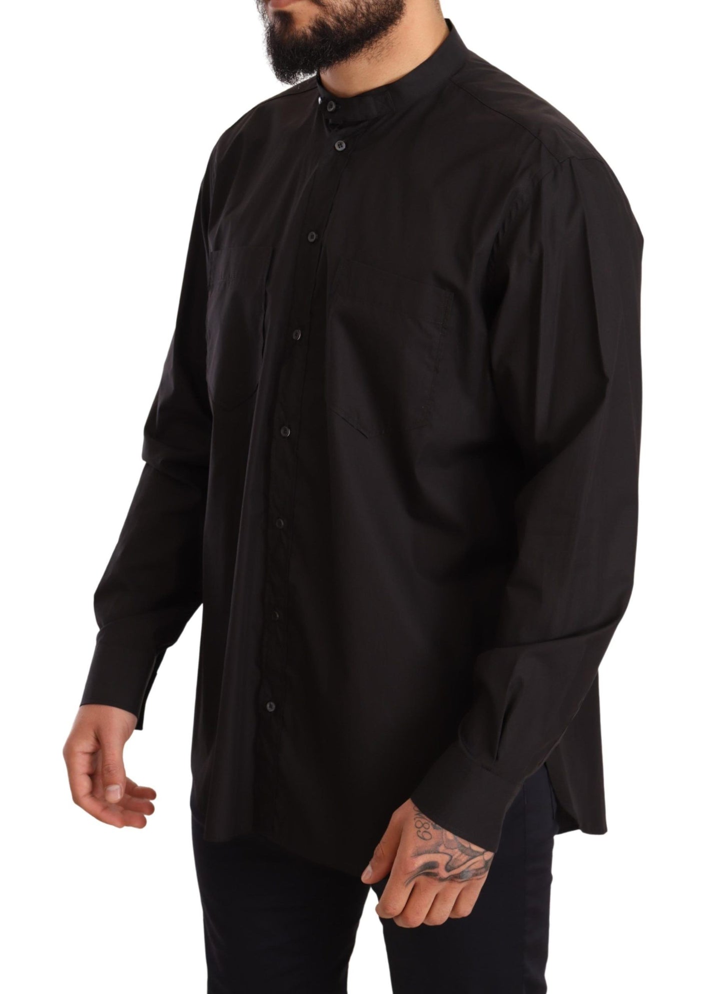 Chemise habillée noire en 100% coton Dolce & Gabbana