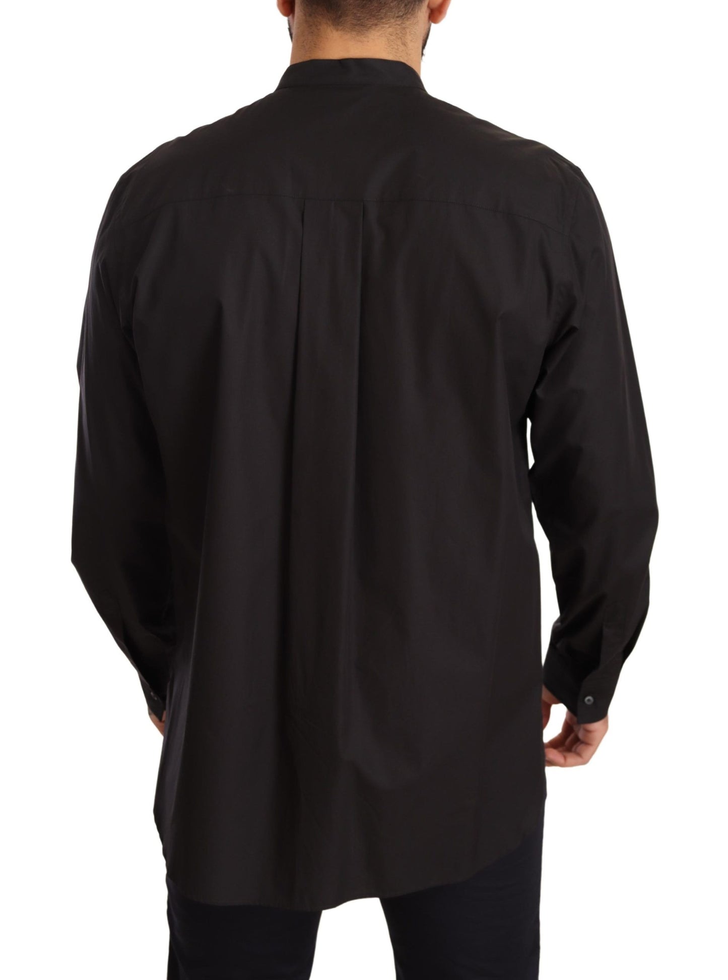Chemise habillée noire en 100% coton Dolce & Gabbana