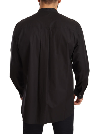 Chemise habillée noire en 100% coton Dolce & Gabbana