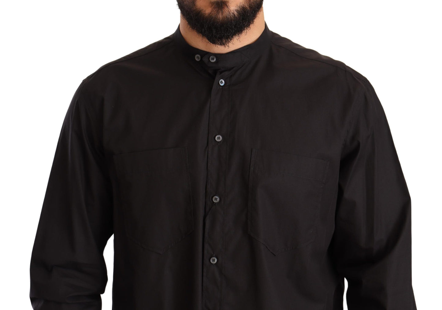 Chemise habillée noire en 100% coton Dolce & Gabbana