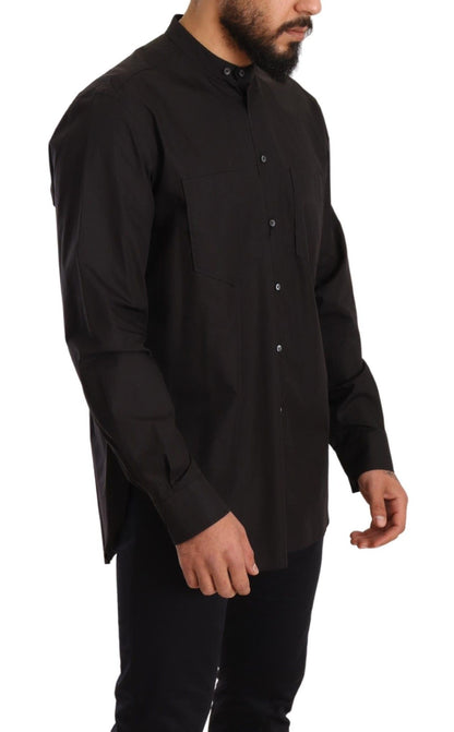 Chemise habillée noire en 100% coton Dolce & Gabbana
