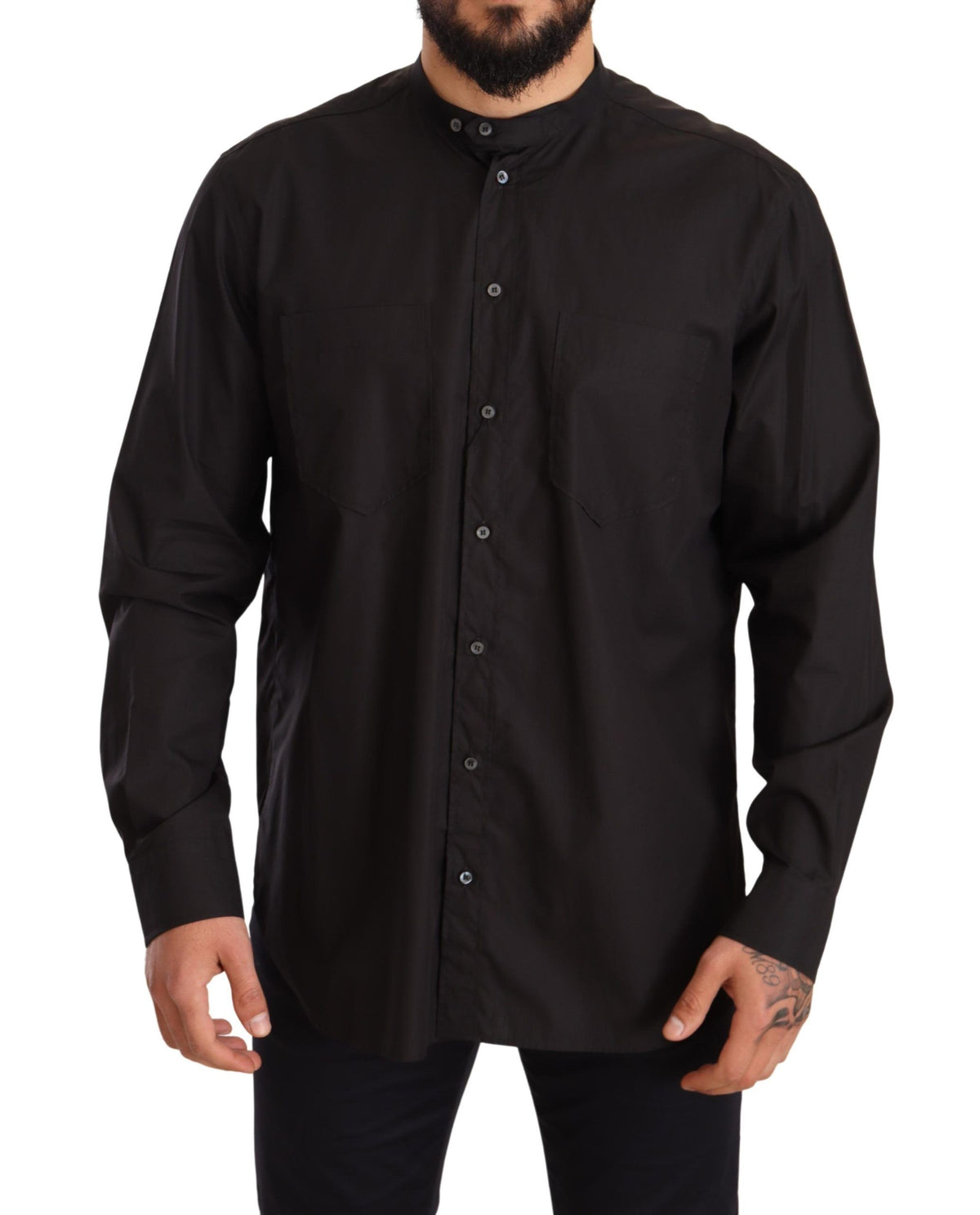 Chemise habillée noire en 100% coton Dolce &amp; Gabbana