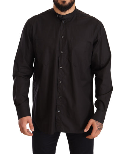 Chemise habillée noire en 100% coton Dolce & Gabbana