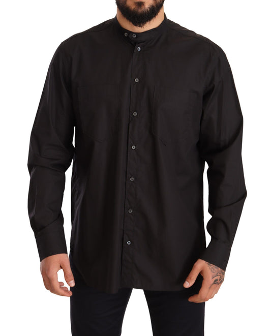 Chemise habillée noire en 100% coton Dolce & Gabbana