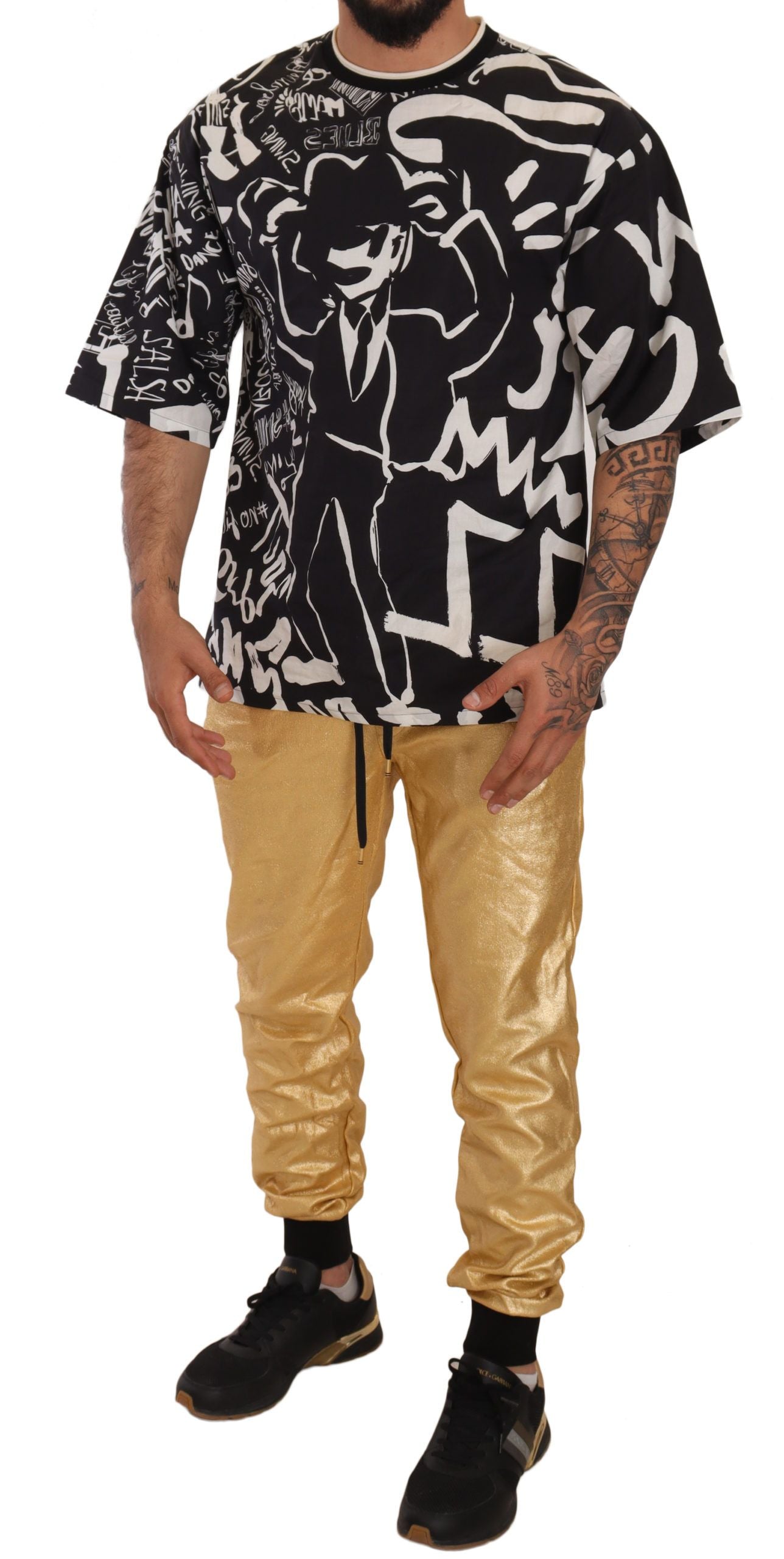 Pantalon en coton Dolce & Gabbana, édition spéciale "Porc d'or de l'année"
