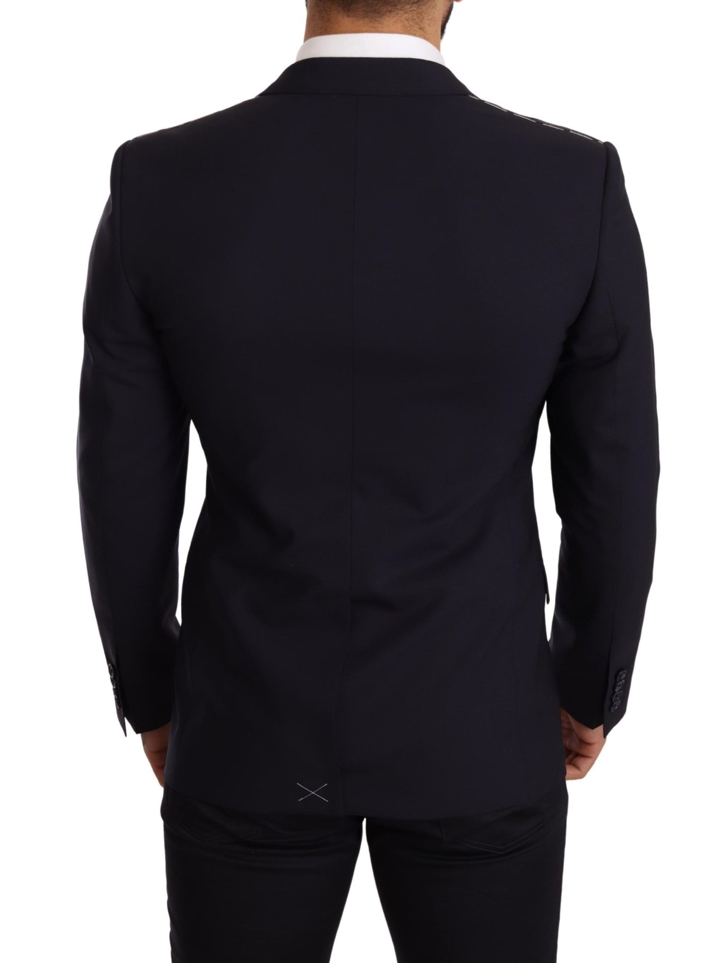 Dolce & Gabbana Blazer MARTINI en laine bleu marine, coupe slim.