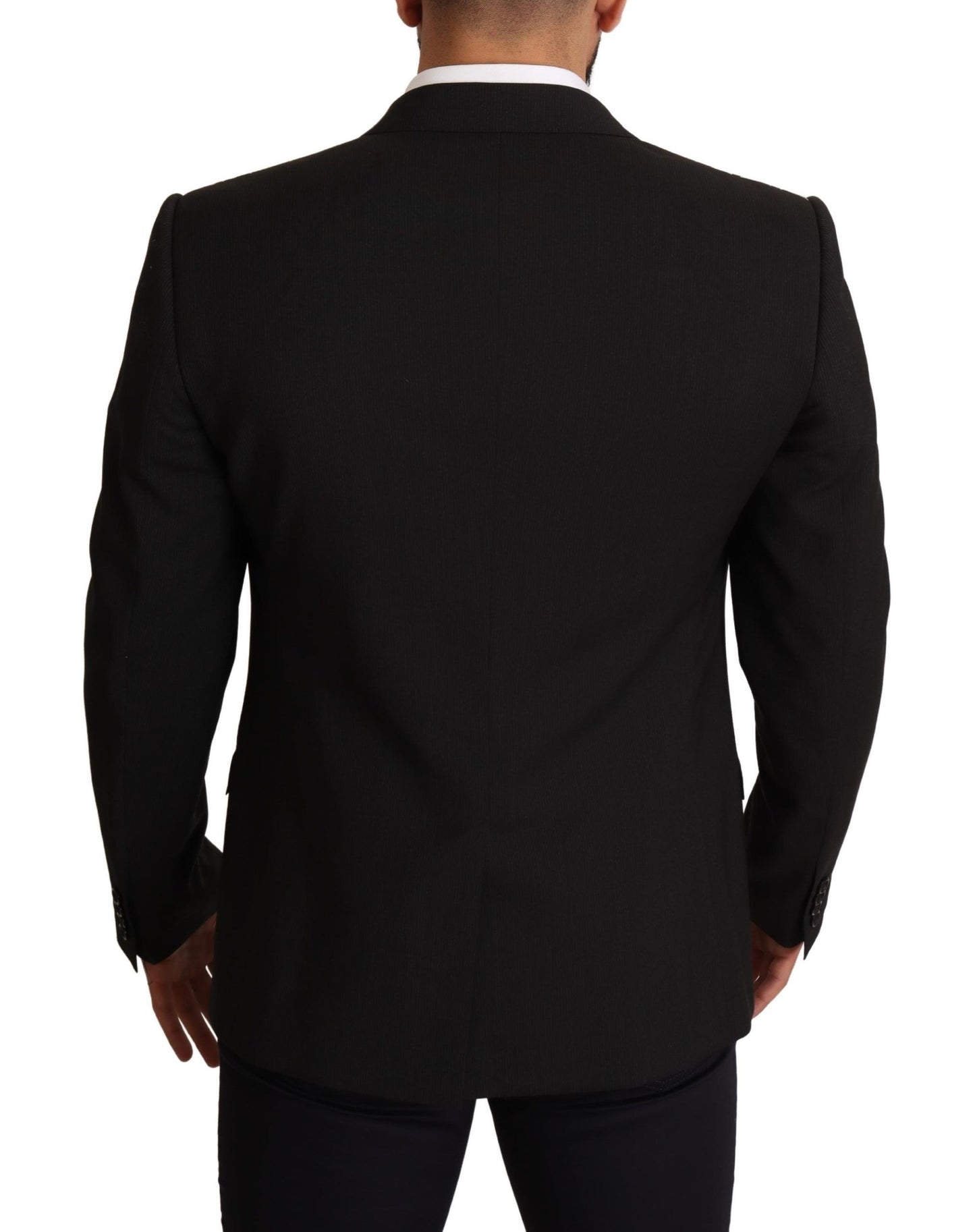 Dolce & Gabbana, veste blazer rayée noire MARTINI