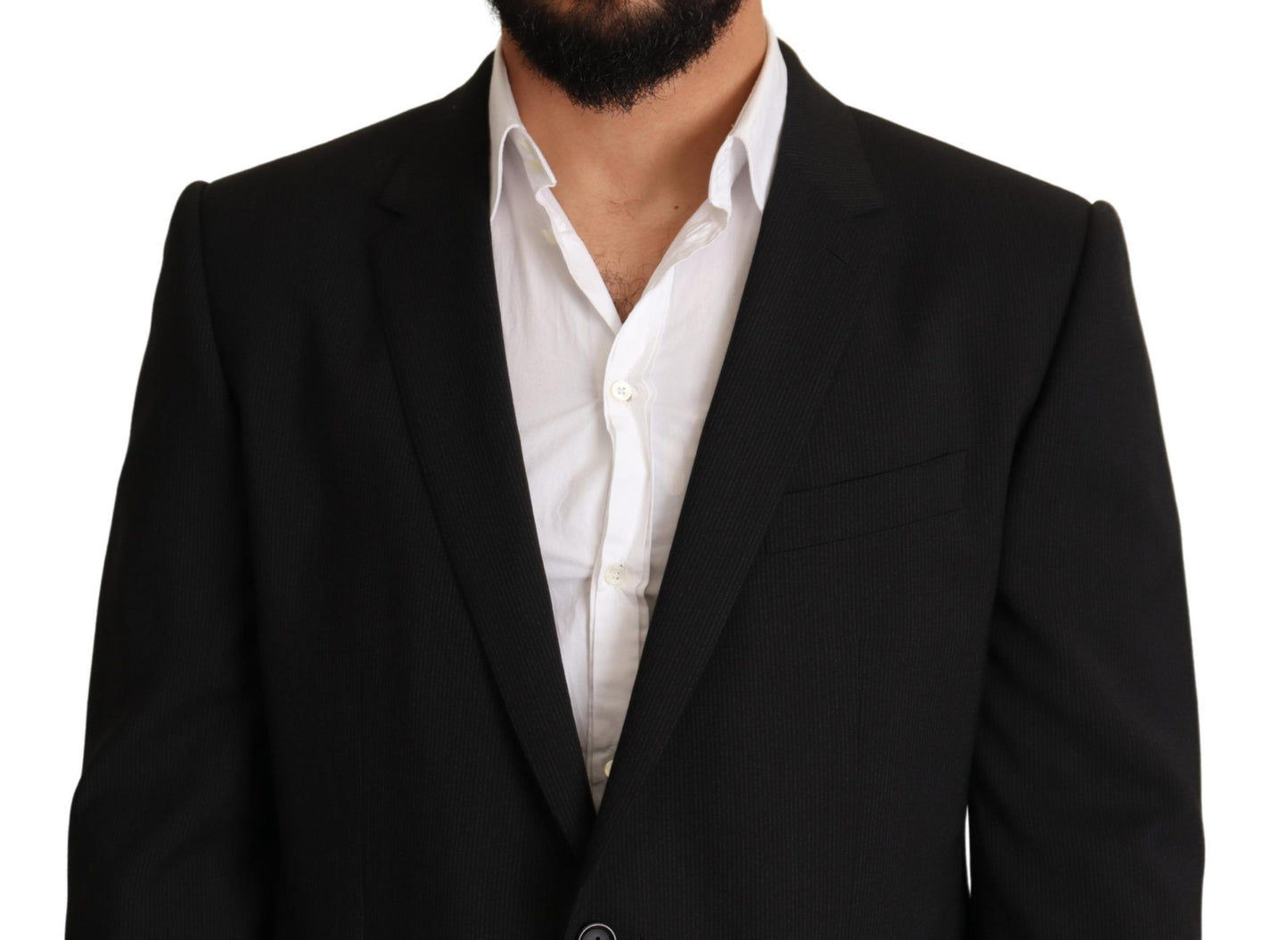 Dolce & Gabbana, veste blazer rayée noire MARTINI