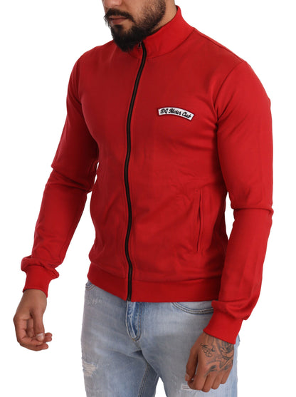 Dolce & Gabbana Rode DG Motor Club Stretch Sweater met Ritssluiting