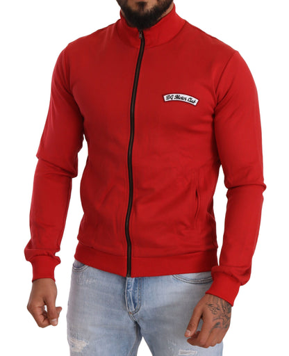 Dolce & Gabbana Rode DG Motor Club Stretch Sweater met Ritssluiting