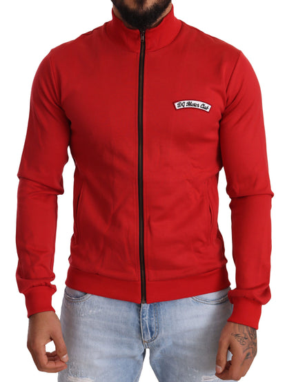 Dolce & Gabbana Rode DG Motor Club Stretch Sweater met Ritssluiting