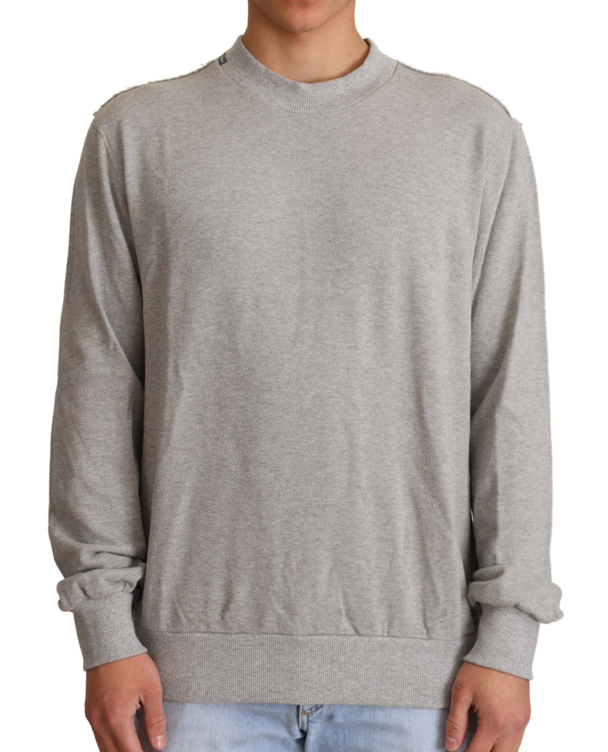 Pull en coton gris à col rond de Dolce &amp; Gabbana