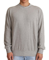 Pull en coton gris à col rond de Dolce &amp; Gabbana