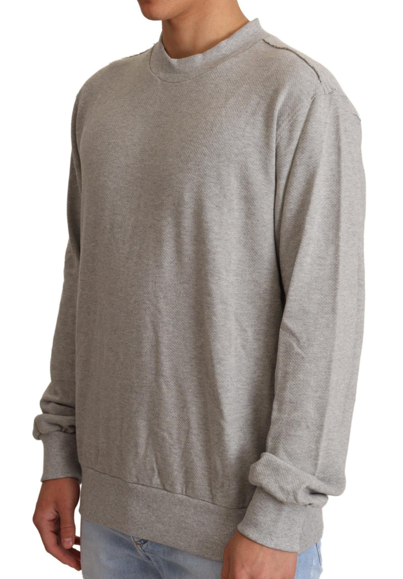 Dolce &amp; Gabbana grijze crewneck trui van katoen