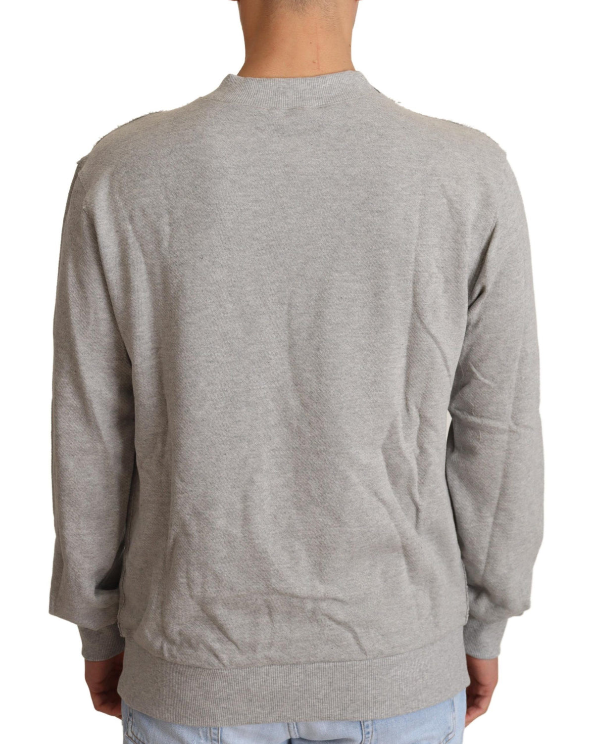 Pull en coton gris à col rond de Dolce &amp; Gabbana