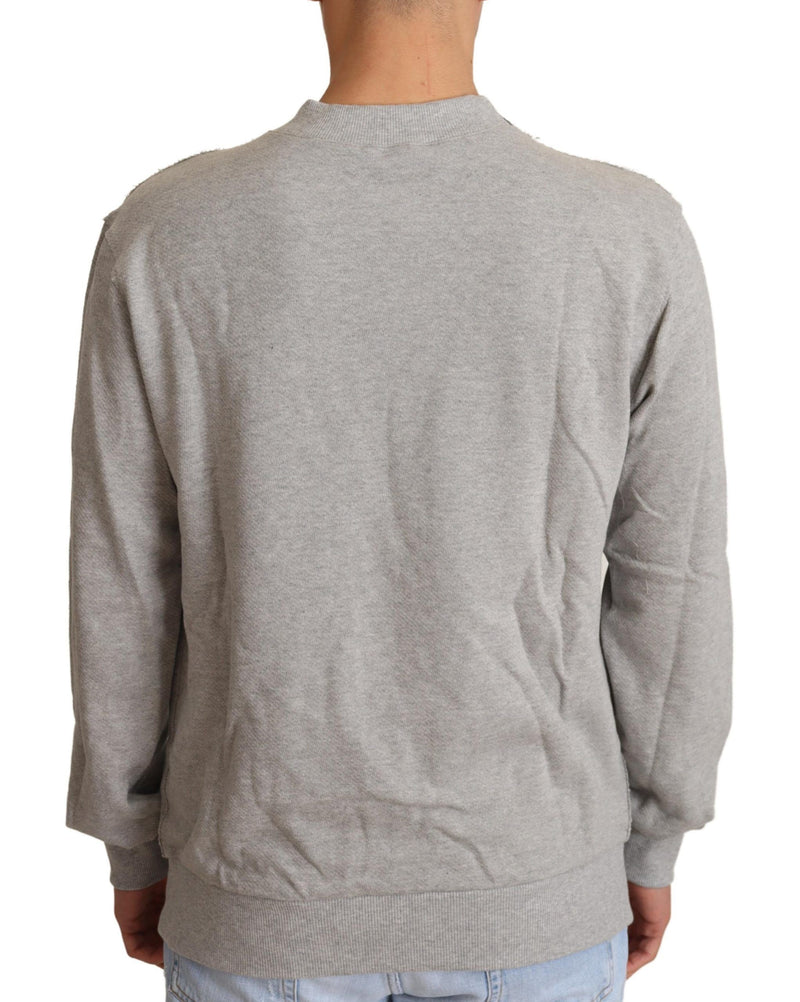 Dolce &amp; Gabbana grijze crewneck trui van katoen