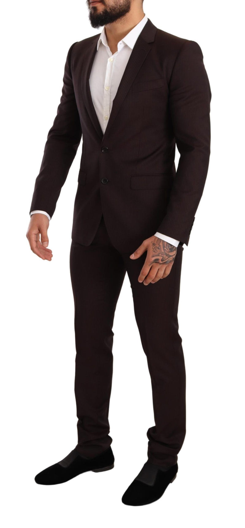 Costume MARTINI slim fit en laine bordeaux de Dolce &amp; Gabbana