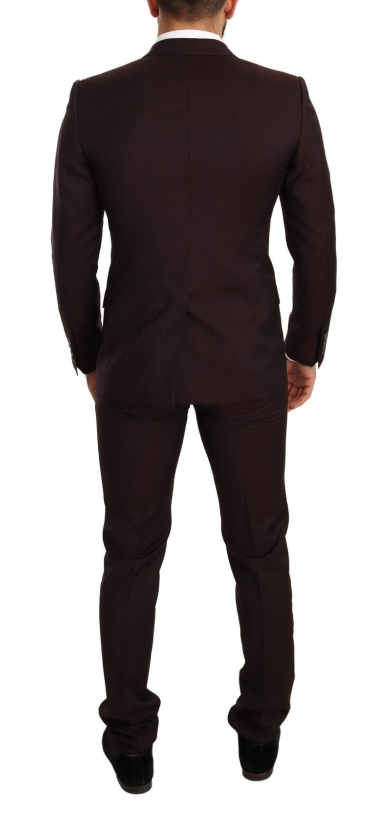 Costume MARTINI slim fit en laine bordeaux de Dolce &amp; Gabbana