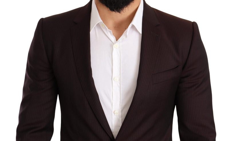 Costume MARTINI slim fit en laine bordeaux de Dolce &amp; Gabbana