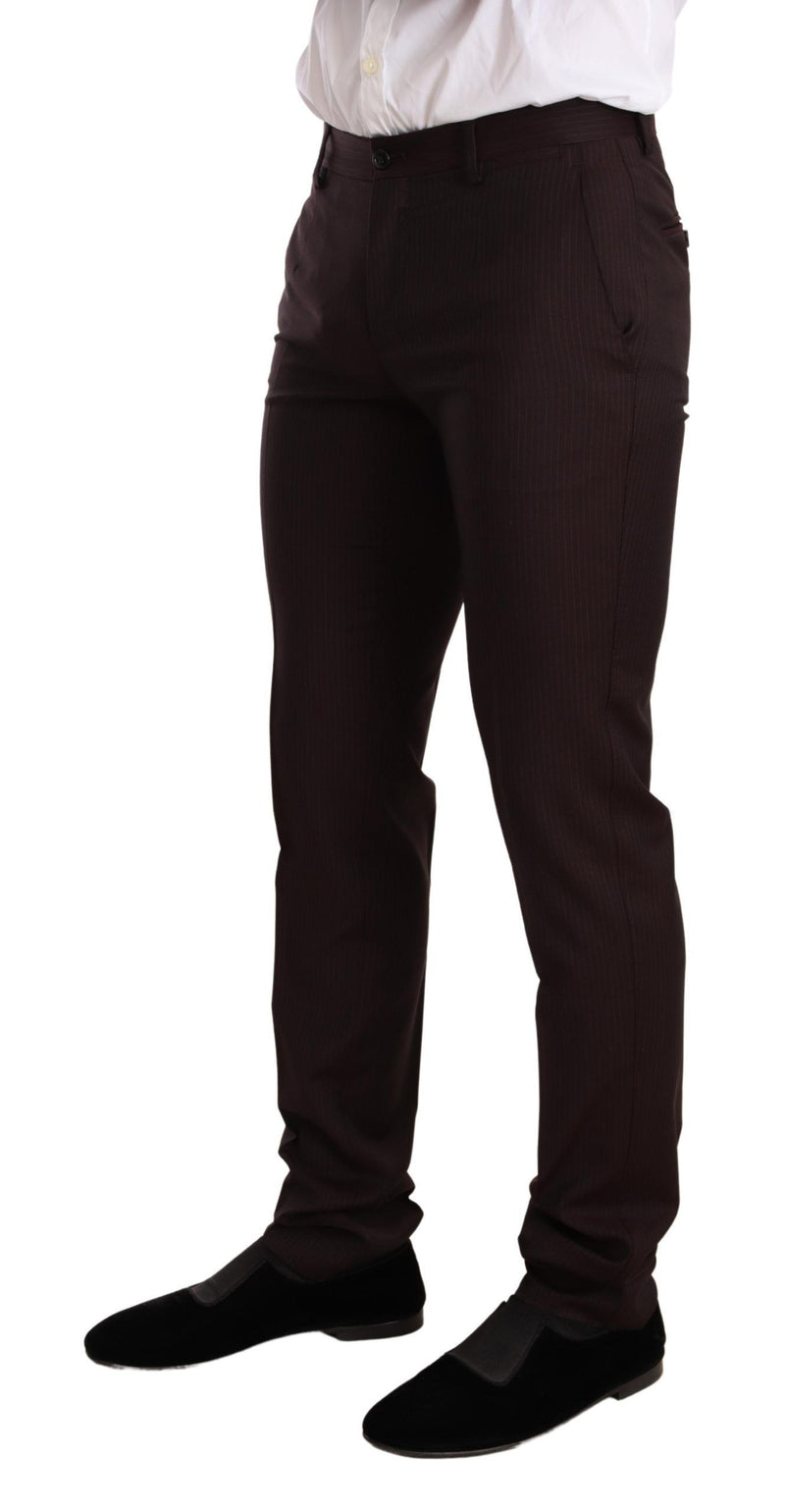 Costume MARTINI slim fit en laine bordeaux de Dolce &amp; Gabbana