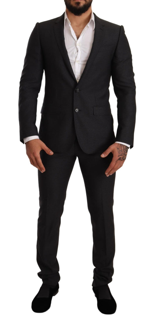 Costume-pantalon MARTINI en laine grise, coupe slim, Dolce & Gabbana