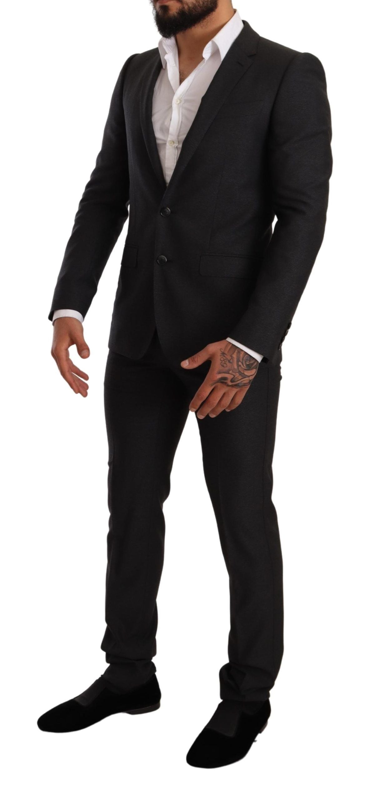 Costume-pantalon MARTINI en laine grise, coupe slim, Dolce & Gabbana