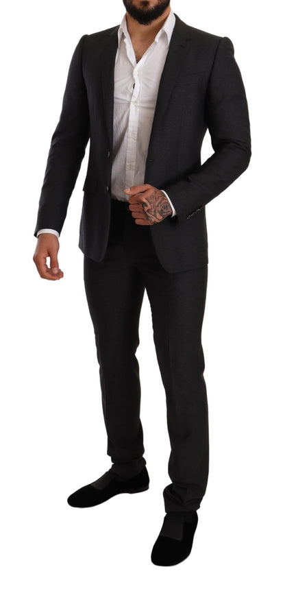 Costume-pantalon MARTINI en laine grise, coupe slim, Dolce & Gabbana