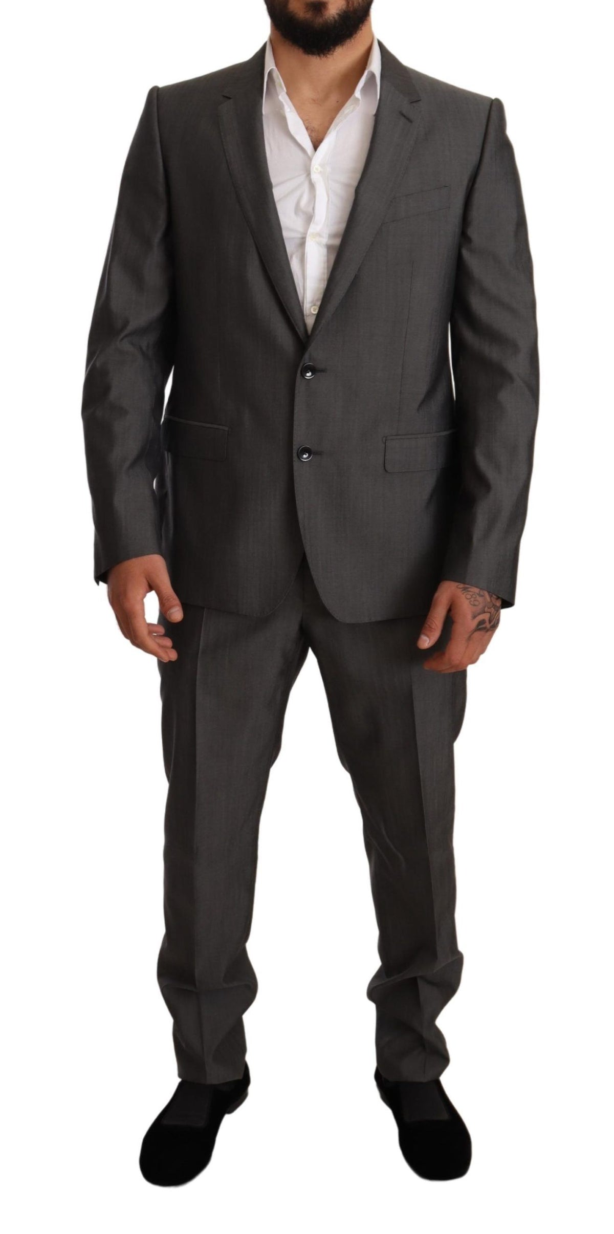 Costume-pantalon slim MARTINI gris métallisé de Dolce &amp; Gabbana