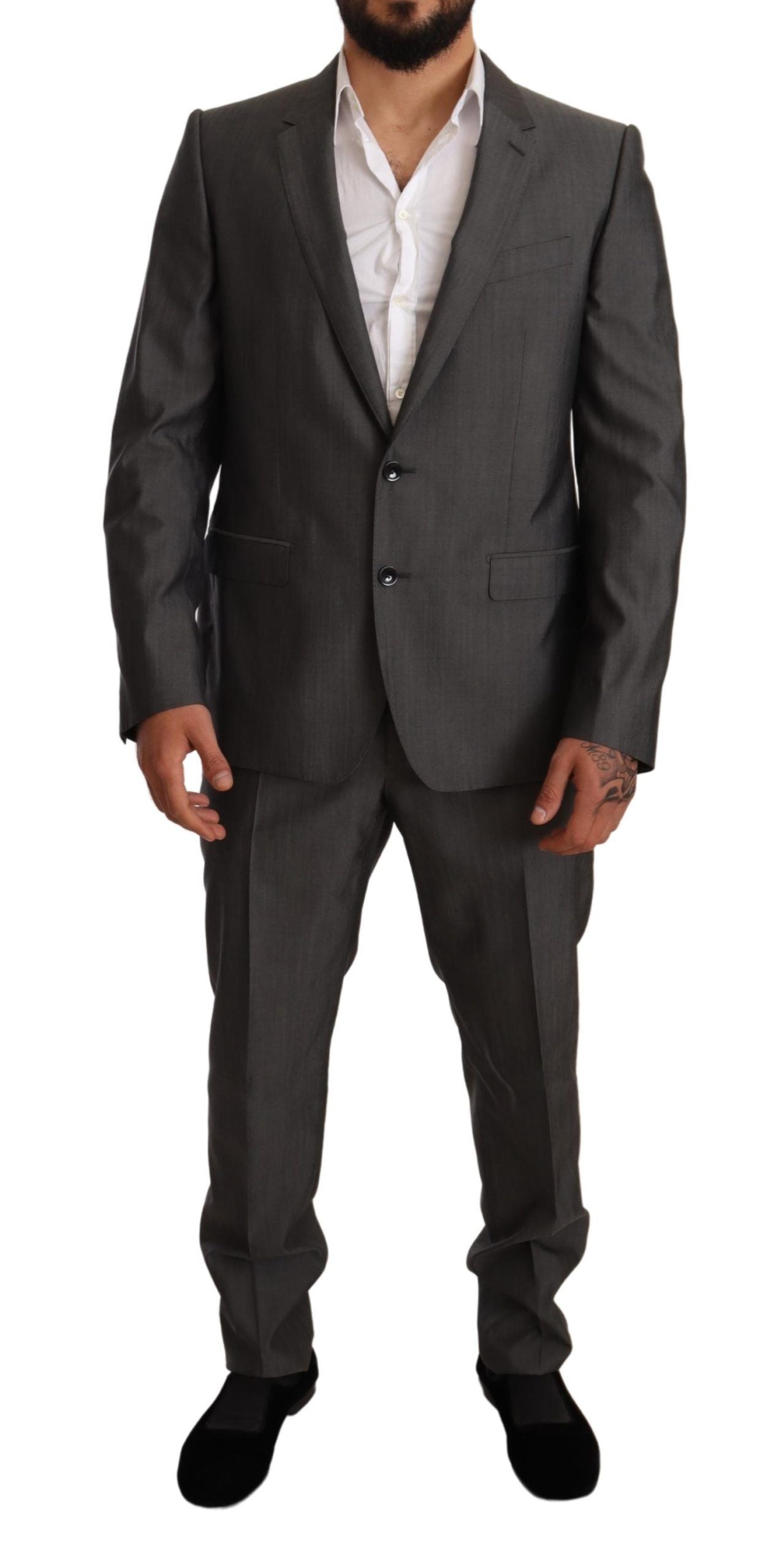 Costume-pantalon slim MARTINI gris métallisé de Dolce & Gabbana