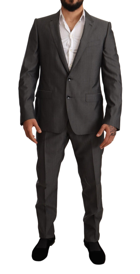 Costume-pantalon slim MARTINI gris métallisé de Dolce & Gabbana