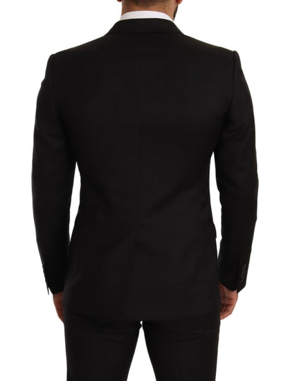Costume 2 pièces MARTINI SLIM FIT à carreaux noirs de Dolce & Gabbana
