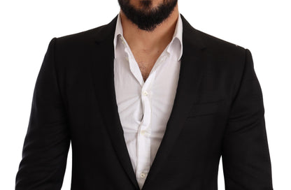 Costume 2 pièces MARTINI SLIM FIT à carreaux noirs de Dolce & Gabbana