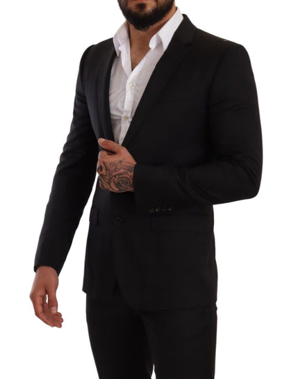 Costume 2 pièces MARTINI SLIM FIT à carreaux noirs de Dolce & Gabbana