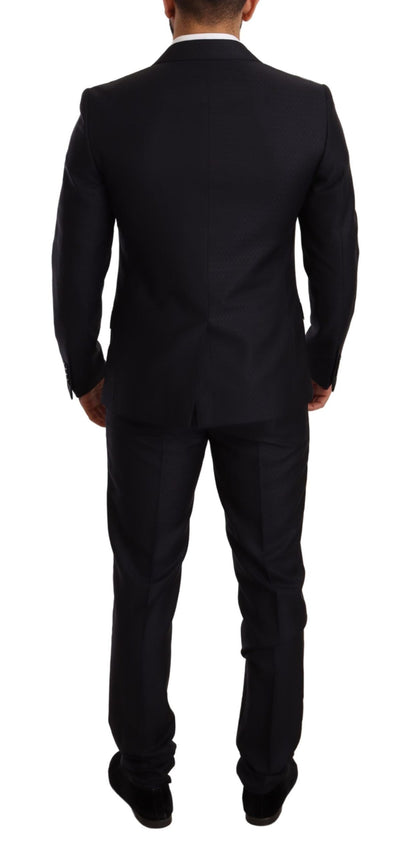 Costume 2 pièces MARTINI SLIM FIT bleu à motifs de Dolce & Gabbana