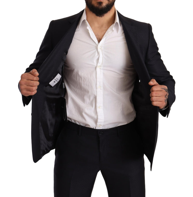 Costume 2 pièces MARTINI SLIM FIT bleu à motifs de Dolce &amp; Gabbana