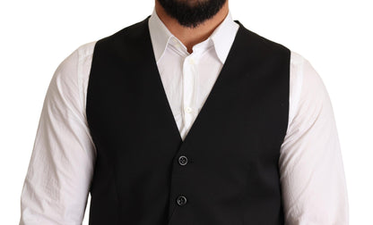 Gilet formel noir en laine de Dolce & Gabbana