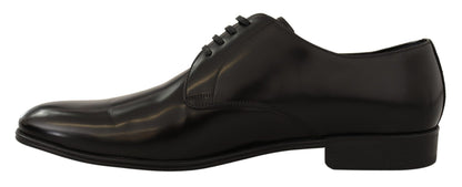 Derbies en cuir noir à lacets pour homme de Dolce & Gabbana