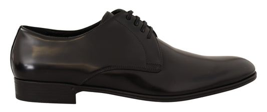 Derbies en cuir noir à lacets pour homme de Dolce & Gabbana