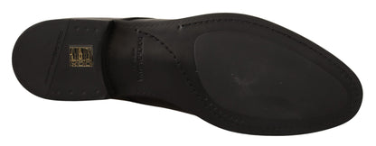 Derbies en cuir noir à lacets pour homme de Dolce & Gabbana