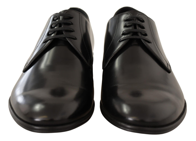 Derbies en cuir noir à lacets pour homme de Dolce &amp; Gabbana