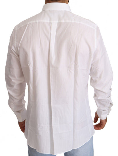 Chemise Martini pour homme, coupe slim, en coton blanc de Dolce & Gabbana