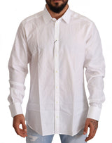 Chemise Martini pour homme, coupe slim, en coton blanc de Dolce &amp; Gabbana