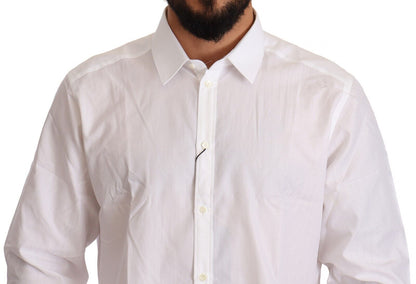 Chemise Martini pour homme, coupe slim, en coton blanc de Dolce & Gabbana