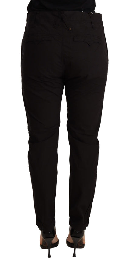CYCLE Zwarte, middelhoge taille, wijde, smalle broek