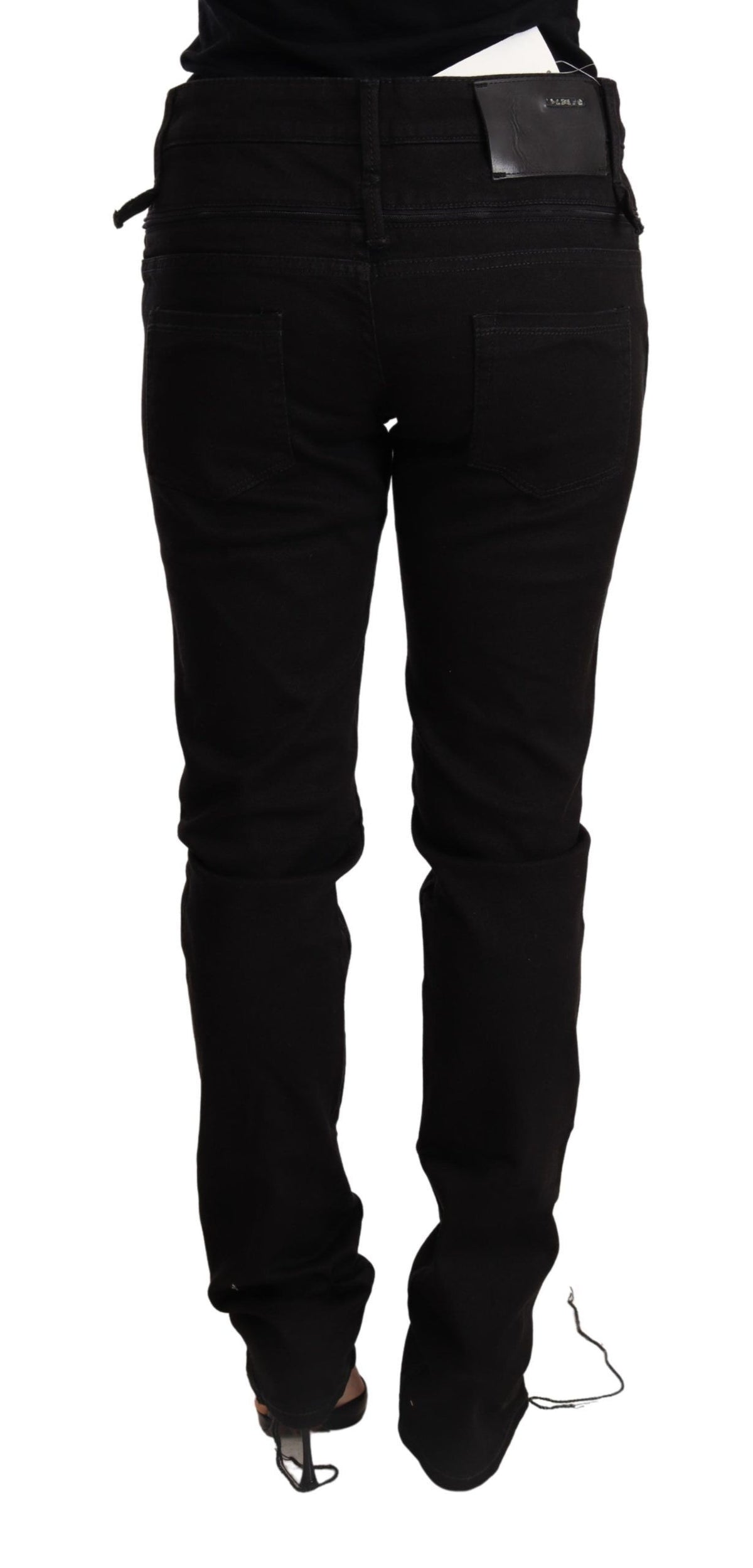 Acht Black Low Waist Skinny Denim Jeans